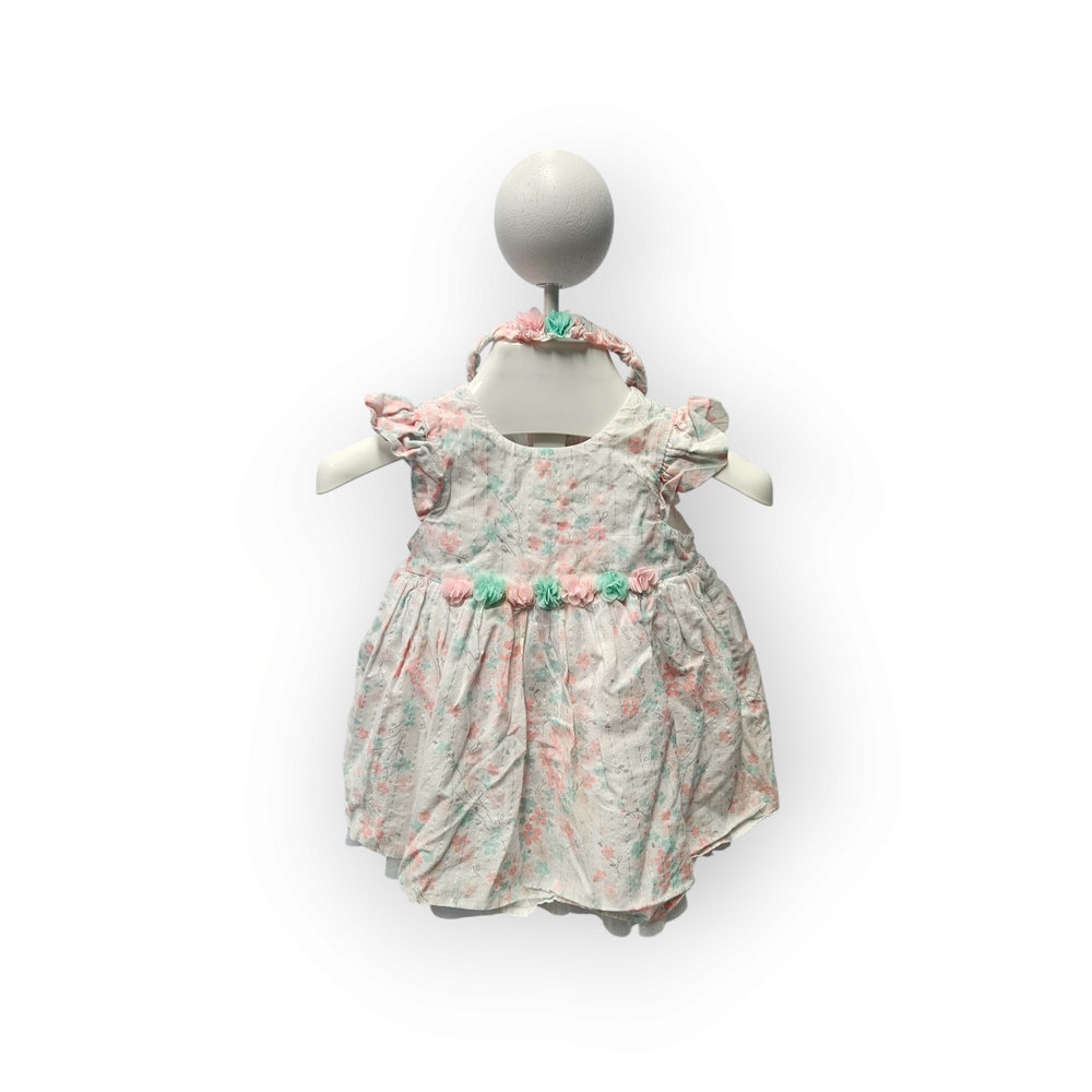 Floral Baby Dress with Ruffle Sleeves